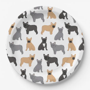 Frenchies French Bulldog - Pick Your Colour! Paper Plate