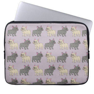 Frenchies, Purple Laptop Sleeve