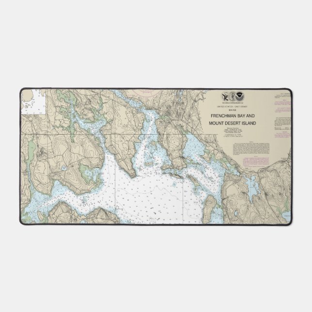 Frenchman Bay and Mount Desert Island Chart Desk Mat (Front)