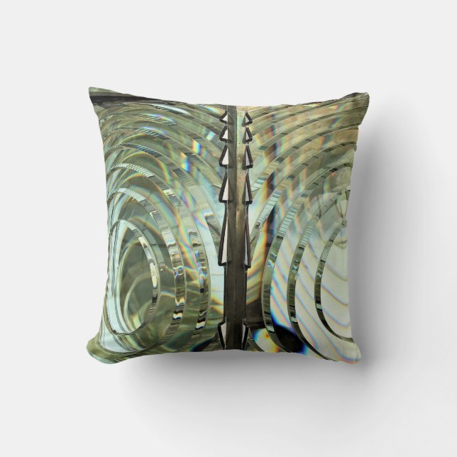 Frensel Lens, Cape Blanco Lighthouse, Oregon Coast Throw Pillow (Front)