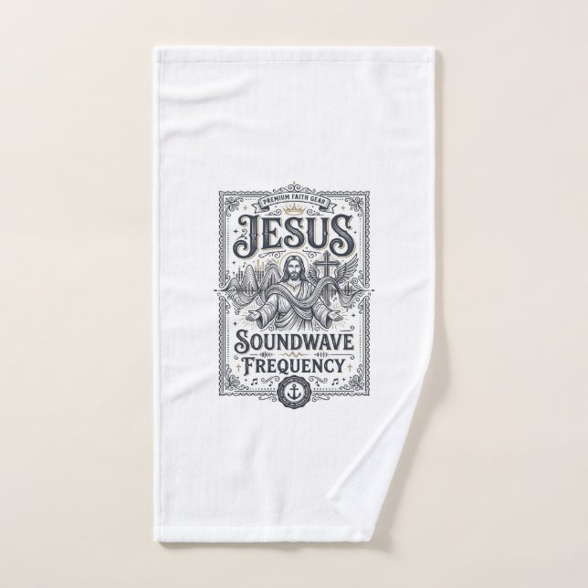 Fréquence d'onde sonore de Jésus Fréquence d'onde  (Serviette à main)