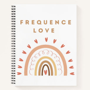 Frequence Love notebook with rainbow