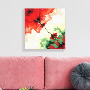 Fréquences de Fleur de Noël Toile Premium Envelopp