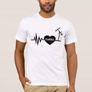 Frequency Line Love Ham Radio T-shirt White
