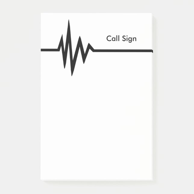 Frequency Line Post-It Notes  Customize It. (Front)