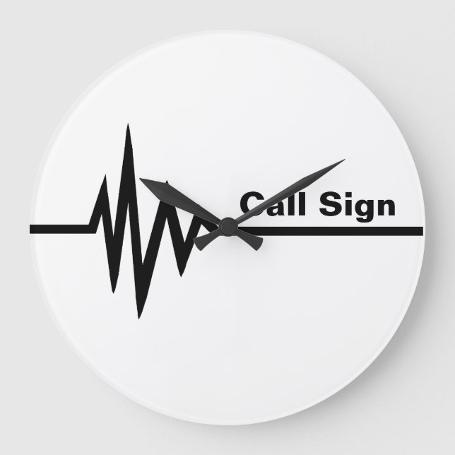 Frequency Line Wall Clock - Customize It! (Front)