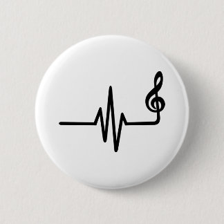 Frequency music note 2 inch round button