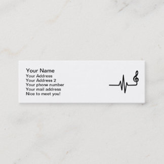 Frequency music note mini business card