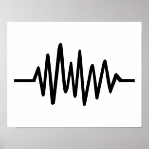 Frequency music pulse poster