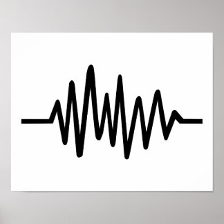 Frequency music pulse poster