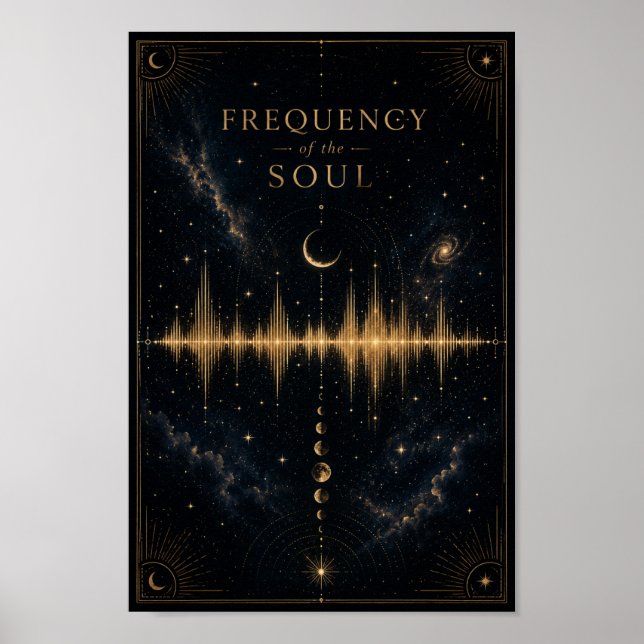 Frequency of the Soul Poster | Celestial Soundwave (Front)