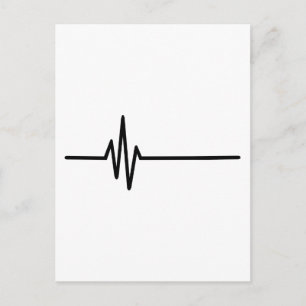 Frequency Pulse Heartbeat Postcard
