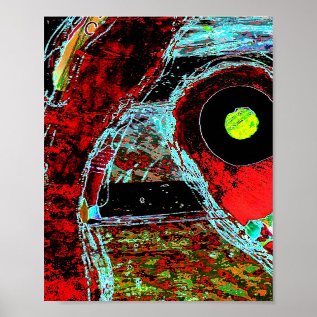 Frequency Serpent – Digital Abstract Energy Poster (Front)