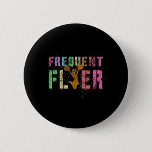 Frequent Flyer Club Cheerleading Team Cheerleader 2 Inch Round Button