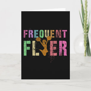 Frequent Flyer Club Cheerleading Team Cheerleader  Card