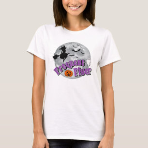 Frequent Flyer Halloween Witch Riding Broomstick T-Shirt