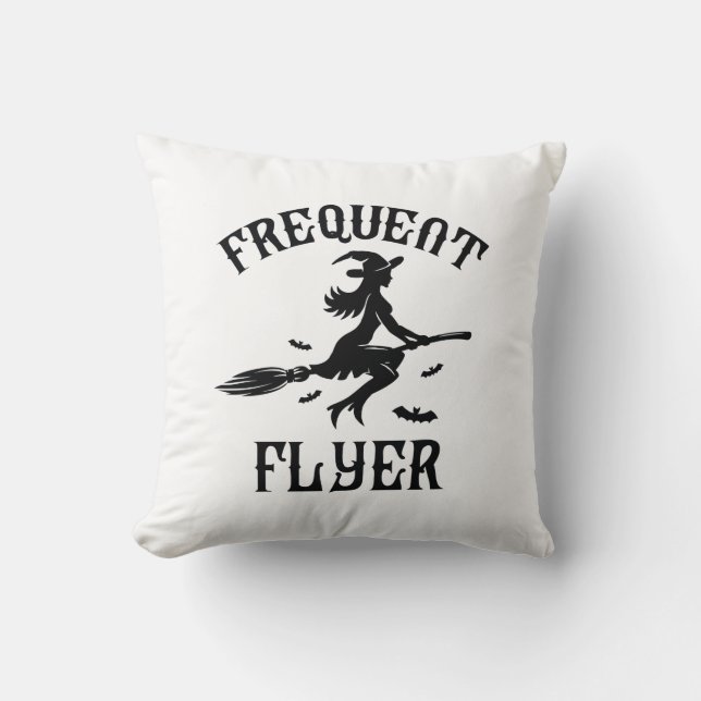 Frequent Flyer Throw Pillow (Front)