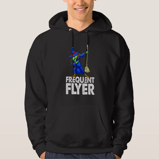 Frequent Flyer Witch Tee Flying Witch Halloween (Front)