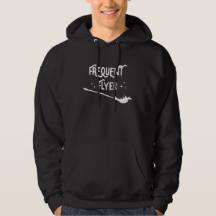 Frequent Flyer Witches Broom Halloween Costume Hoodie