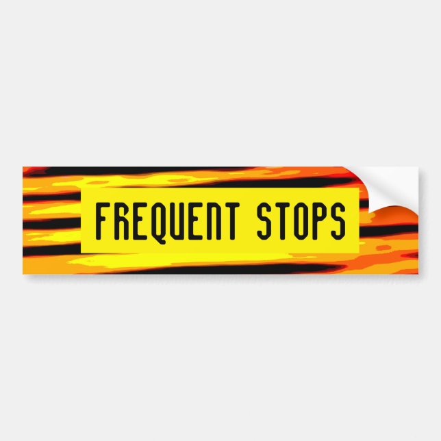 FREQUENT STOPS bumper sticker (Front)