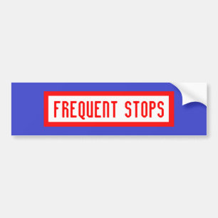 FREQUENT STOPS bumper sticker