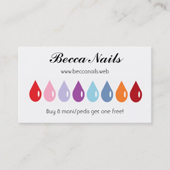 "Frequent Visitor" (8 Drops) Loyalty Cards (Front)