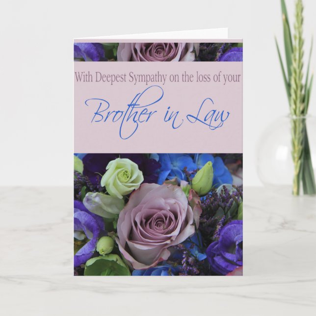 Frère de la perte de droit Carte rose de sympathie (Devant)