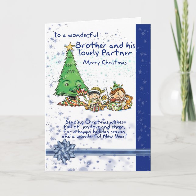 Frère et sa carte de Noël d'associé (Devant)