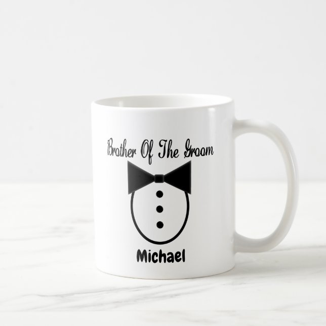 Frère personnalisé de la Groom Tux Mug (Droite)