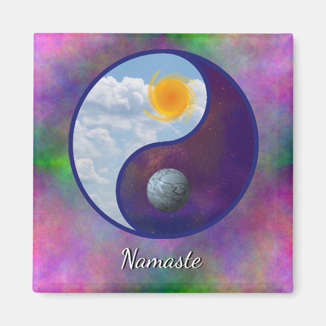 Frère Sun, Soeur Moon Namaste Magnet (Devant)