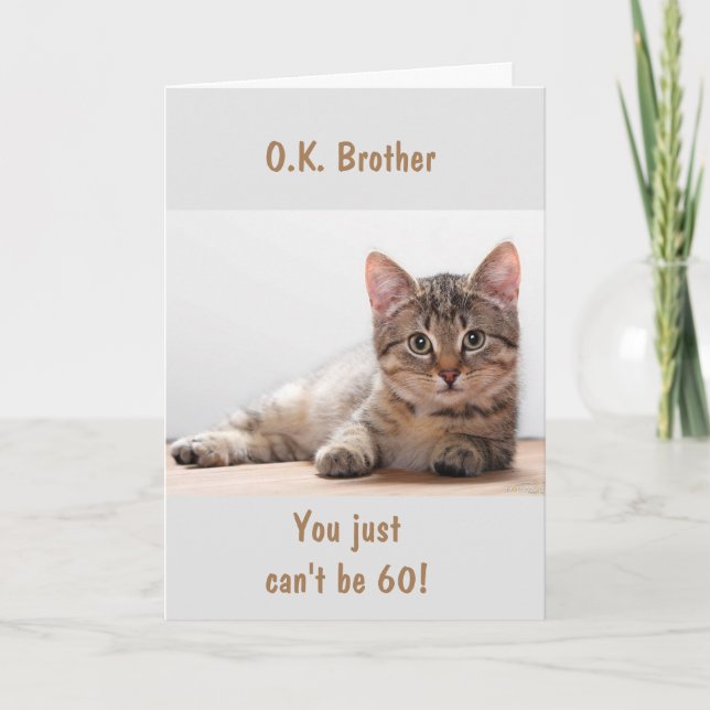 **FRÈRE** SUR VOTRE * 60e* Carte d'anniversaire (Devant)