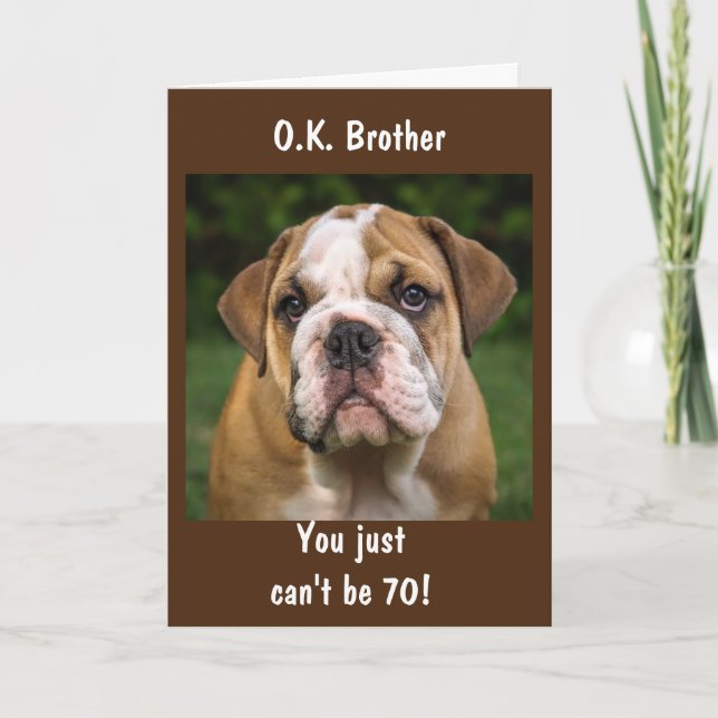 **FRÈRE** SUR VOTRE * 70e* Carte d'anniversaire (Devant)