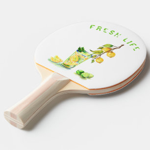 Fres Lemon Drink Ping Pong Paddle - Custom Text