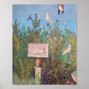 Fresco of a Garden Scene, Pompeii Poster