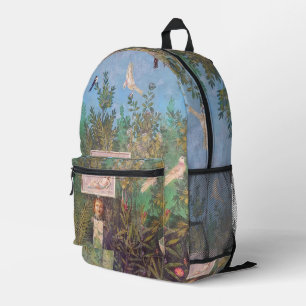 Fresco of a Garden Scene, Pompeii Printed Backpack