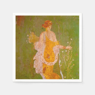 Fresco of Flora in Villa of Ariadne, Pompeii Napkin