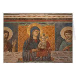 Fresco Of Madonna And Child