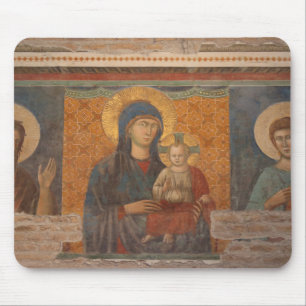 Fresco Of Madonna And Child Mouse Pad
