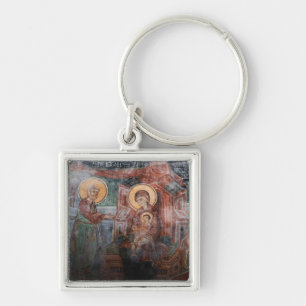 Frescoes from the 14th Century Serbian Church, 2 Keychain