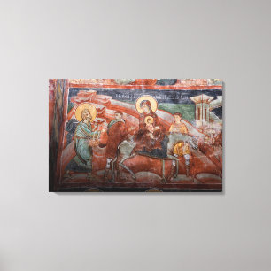 Frescoes from the 14th Century Serbian Church, Canvas Print