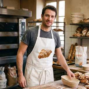Fresh Almond Croissant French Pastry Standard Apron