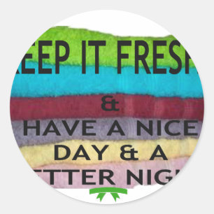 Fresh and Clean: Burst of Colour for a Fresh Start Classic Round Sticker