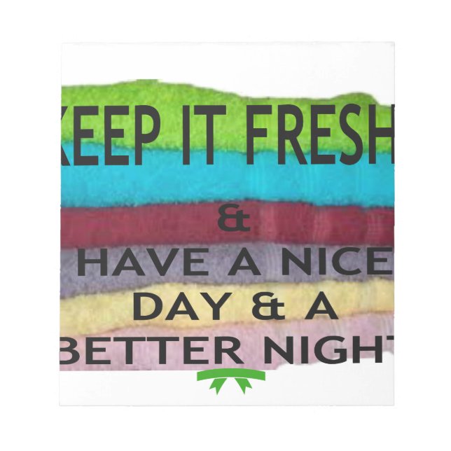 Fresh and Clean: Burst of Colour for a Fresh Start Notepad (Front)