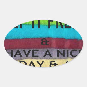 Fresh and Clean: Burst of Colour for a Fresh Start Oval Sticker