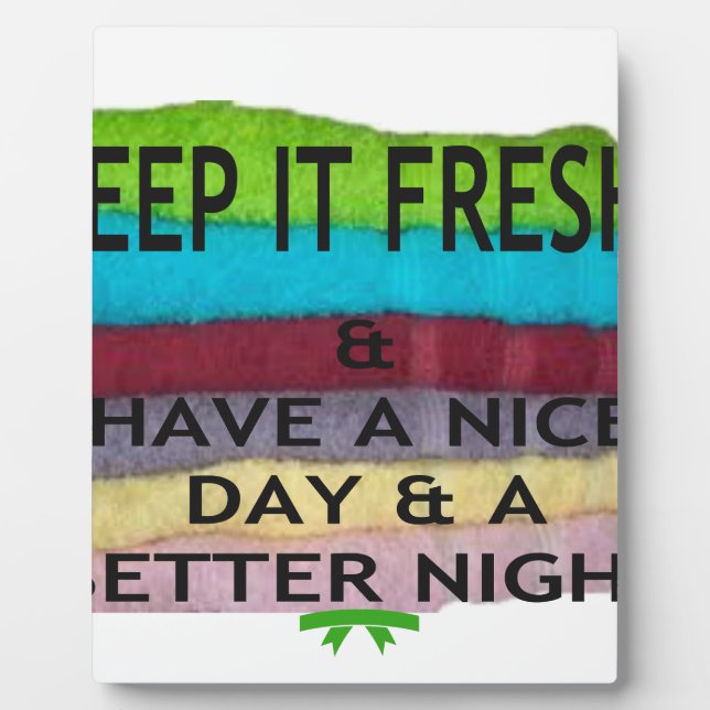 Fresh and Clean: Burst of Colour for a Fresh Start Plaque (Front)