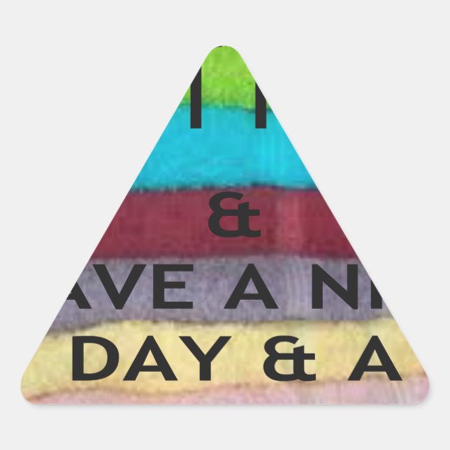 Fresh and Clean: Burst of Colour for a Fresh Start Triangle Sticker (Front)