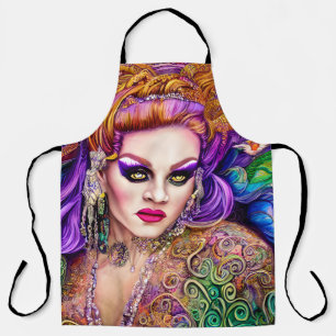 Fresh and Colourful Drag Queen Artwork Design Apron