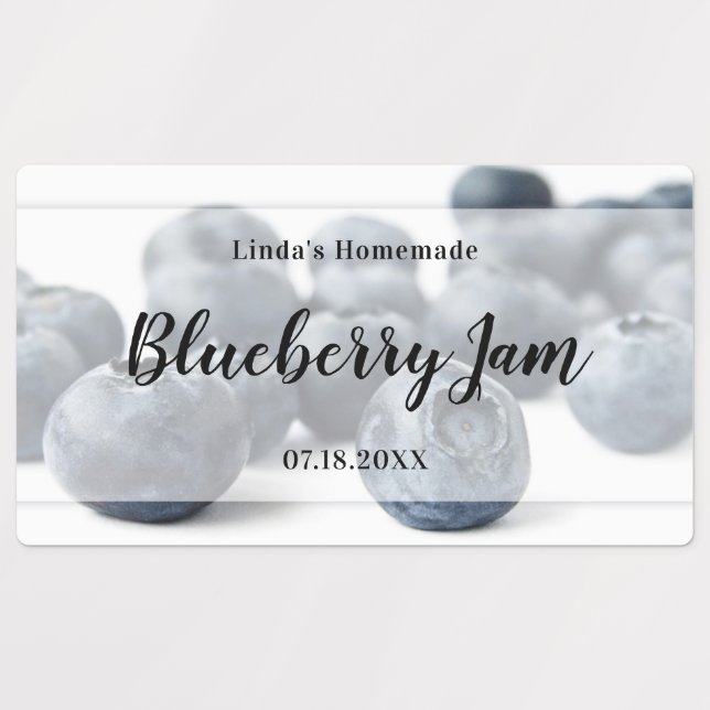 Fresh and Modern Blueberry Jam Jar (Design 1)