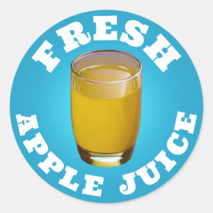 Fresh Apple juice Classic Round Sticker