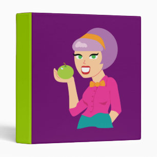Fresh Apple Retro Girl Binder